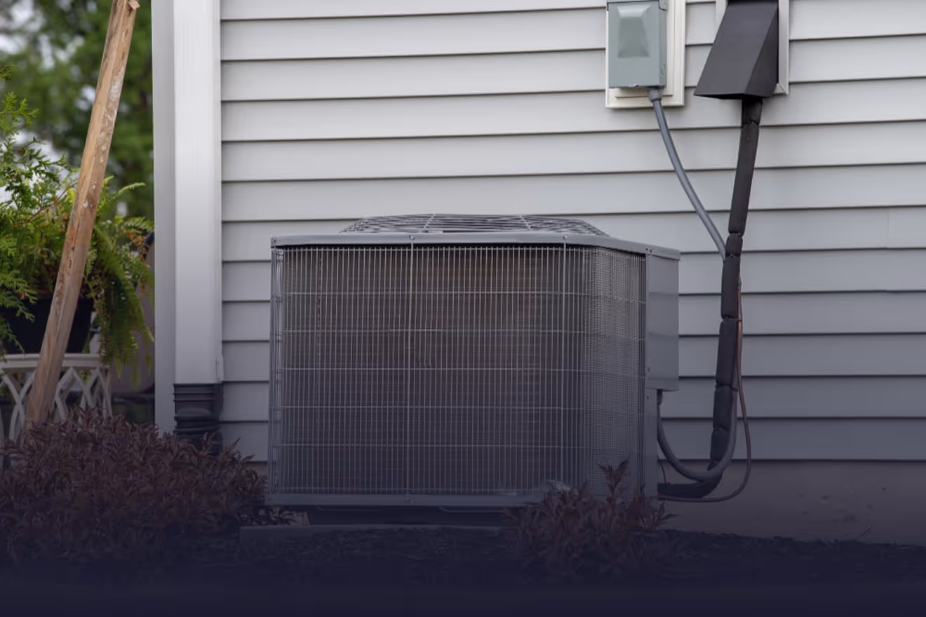Residential air conditioning unit installed outside home in Bakersfield California